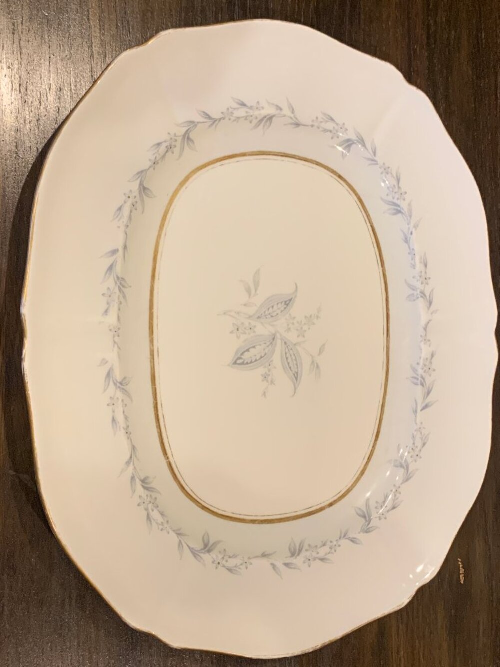 morning mist Northumbria large platter fine bone china hand made in England